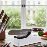 Электрическая точилка для ножей Electric Knife Sharpener с USB, электроточилка для кухонных ножей и ножниц