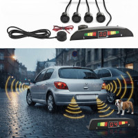 Парковочная система на 4 датчика парковки Assistant Parking Sensor парктроник Black