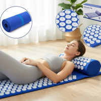 Коврик массажный с валиком Acupressure Mat для снятия стресса и боли
