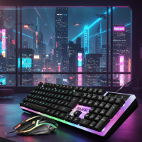 Проводной набор T350 клавиатура и мышь с подсветкой LED для игр