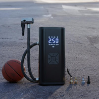 Насос аккумуляторный компрессор шин велосипедов LED дисплей 2в1 6000mAh