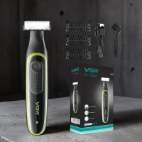 Мужской электрический триммер Geemy GM-3108 / VGR V-017 для бороды, усов и волос с насадками и аккумулятором