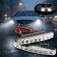 Дневные ходовые огни автомобильные DRL 8 LED Спартак светодиодные