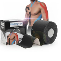Кинезио тейп EasyFit для спорта и реабилитации черный