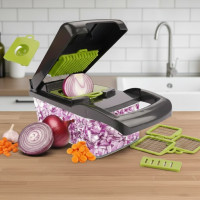 Многофункциональная овощерезка-производитель Veggie Slicer 14в1 с контейнером и 7 сменными лезвиями