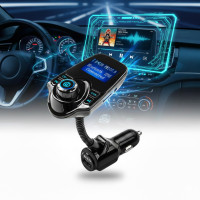 Авто FM модулятор T10 Bluetooth с USB зарядкой, AUX и microSD для трансляции музыки в автомобиле