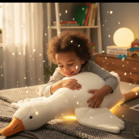 Мягкая игрушка Гусь обнимусь 90 см подушка обнимашка белый