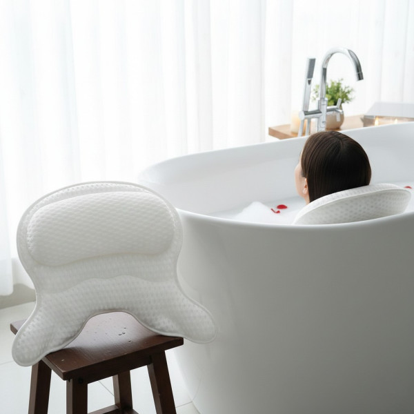 Подушка для ванны с присосками Bathtub Pillow 106 удобная поддержка головы