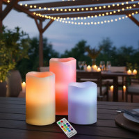Ночник набор светодиодных свечей Luma Candles LED свеча - ночник RGB с пультом управления 3 шт
