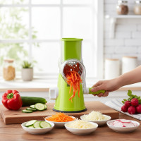 Мультислайсер овощерезка 3в1 Kitchen Master  терка механическая 3 насадки