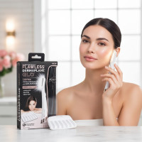 Женская бритва для лица Триммер женский для лица с подсветкой Flawless Dermaplane