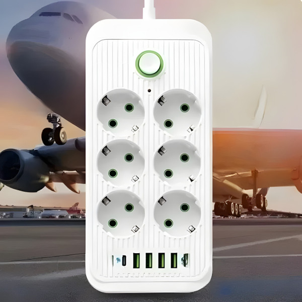 Удлинитель питания на 6 гнезд с 5 USB сетевой разветвитель для электроники