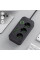 Сетевой разветвитель на 3 гнезда с 5 USB и Type-C шнур 2 м черный белый