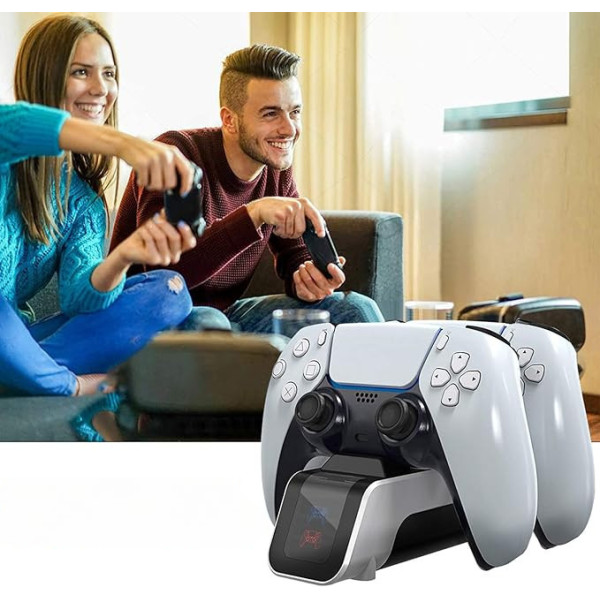 Док станция Aolion PS5 DualSense зарядка для двух контроллеров белый