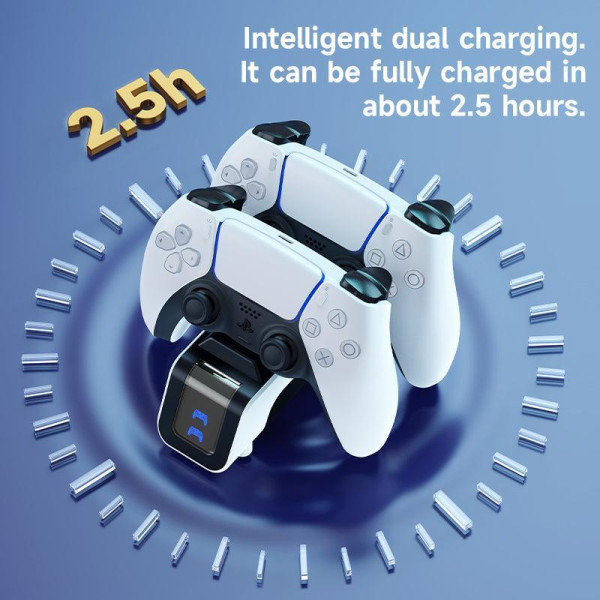 Док станция Aolion PS5 DualSense зарядка для двух контроллеров белый