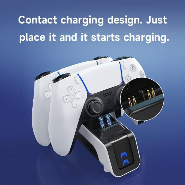 Док станция Aolion PS5 DualSense зарядка для двух контроллеров белый