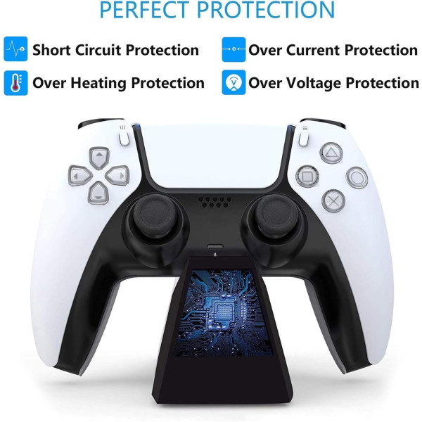 Док станция Aolion PS5 DualSense зарядка для двух контроллеров белый
