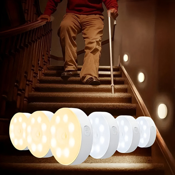LED светильник YC03 набор 3 шт с датчиком движения аккумуляторный магнитный ночник для коридора