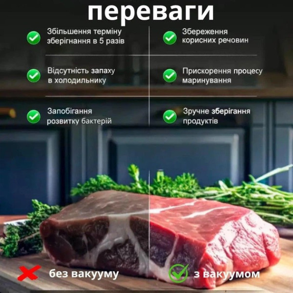 Вакууматор 002 для продуктов машина для вакуумной упаковки и запайки 5 режимов