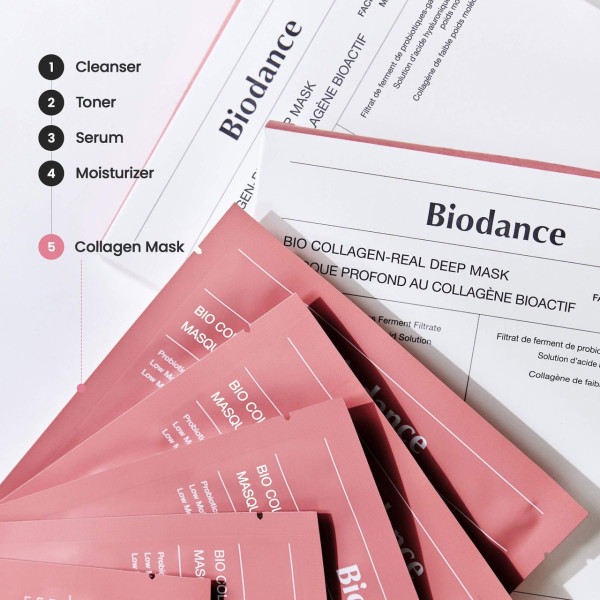 Маска для лица Biodance Bio-Collagen Real Deep Mask 4 шт гидрогелевая с коллагеном