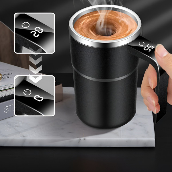 Кружка мешалка JB-01 Self Stirring Mug 380 мл с LCD дисплеем и подогревом