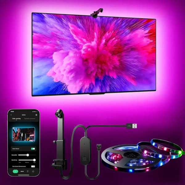 Смарт подсветка TV RGBIC 4.2 м светодиодная лента для телевизора синхронизация