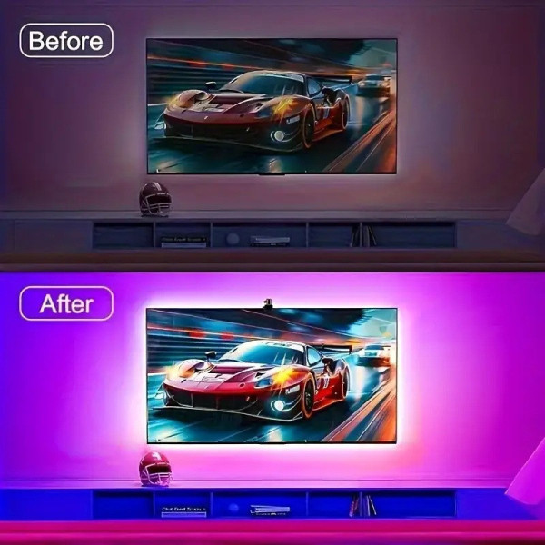 Смарт подсветка TV RGBIC 4.2 м светодиодная лента для телевизора синхронизация