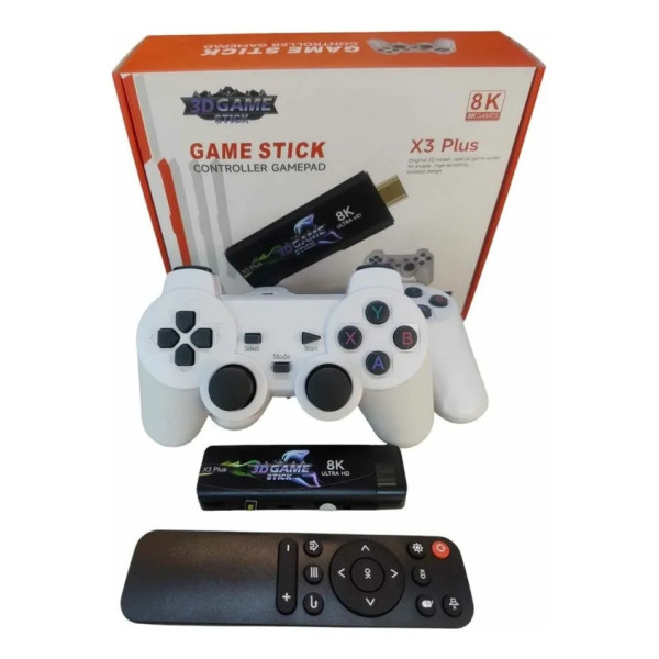 Игровая консоль Game Stick X3 Plus 8K ретро система HDMI с контроллером и пультом