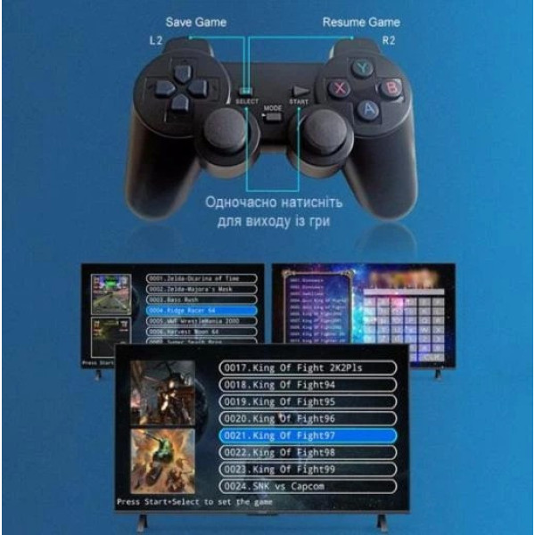 Игровая консоль X9 8K 64GB Android TV Game Stick 30000 игр с двумя контроллерами