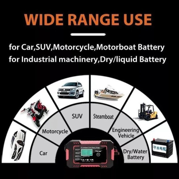 Зарядка для авто аккумулятора 12V 5Ah универсальное устройство питания