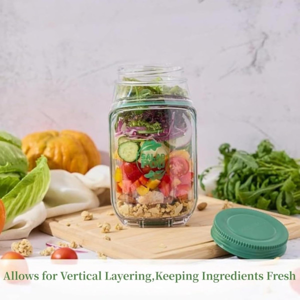 Салатник AND1662 Salad Pad 300 мл портативный контейнер с отделением для соуса