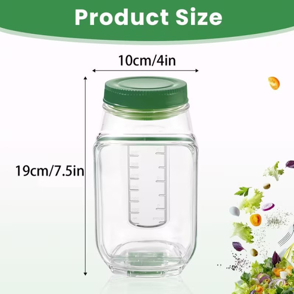 Салатник AND1662 Salad Pad 300 мл портативный контейнер с отделением для соуса
