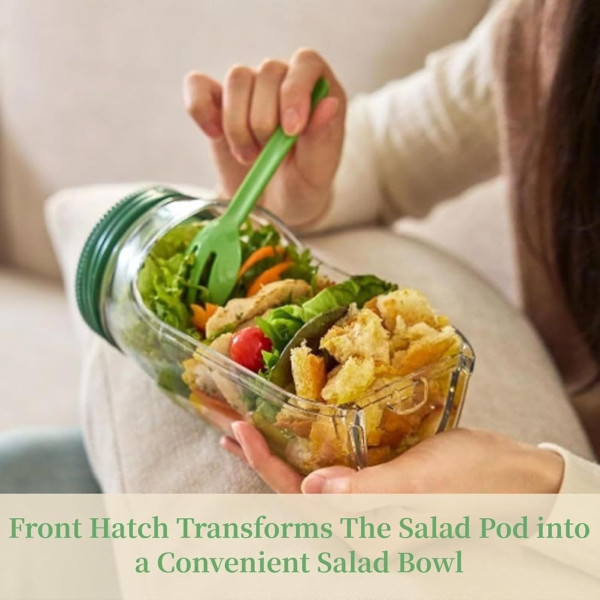 Салатник AND1662 Salad Pad 300 мл портативный контейнер с отделением для соуса