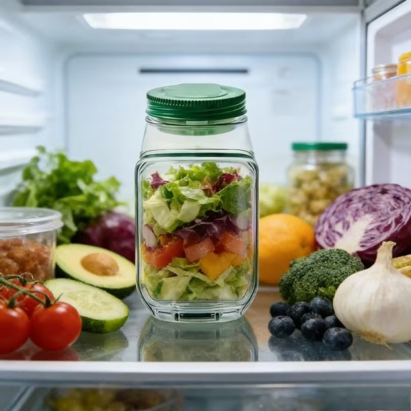 Салатник AND1662 Salad Pad 300 мл портативный контейнер с отделением для соуса