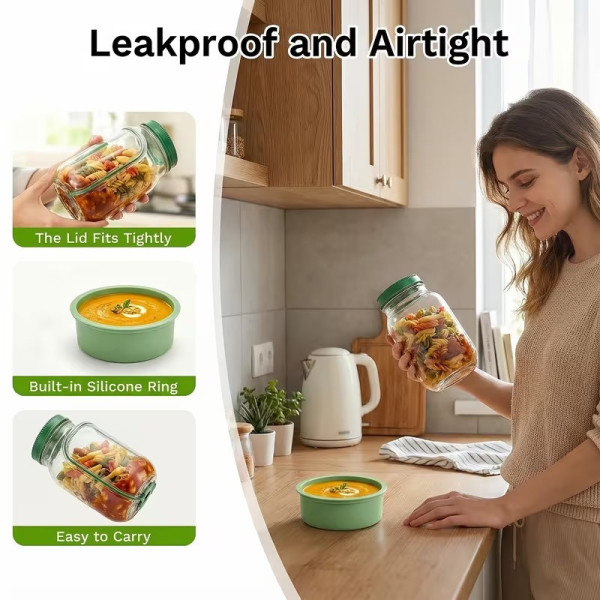 Салатник AND1662 Salad Pad 300 мл портативный контейнер с отделением для соуса