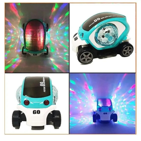 Машинка для детей AND CX-865 с LED подсветкой и вращением корпус прозрачный