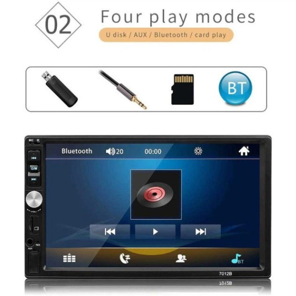 Автомагнитола 2DIN 7012B 7 дюймов MP5 плеер мультимедиа Bluetooth USB