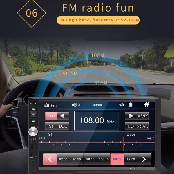 Автомагнитола 2DIN 7012B 7 дюймов MP5 плеер мультимедиа Bluetooth USB