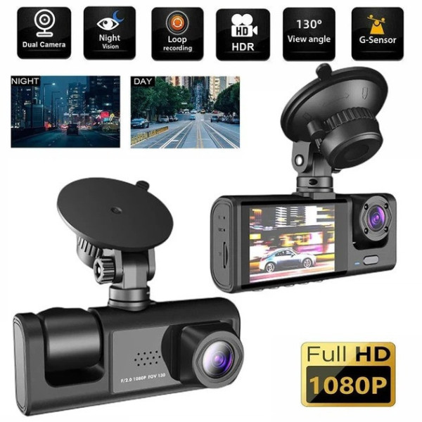 Автомобильный видеорегистратор AND Z37 3 камеры Full HD 1080p запись салона и заднего вида