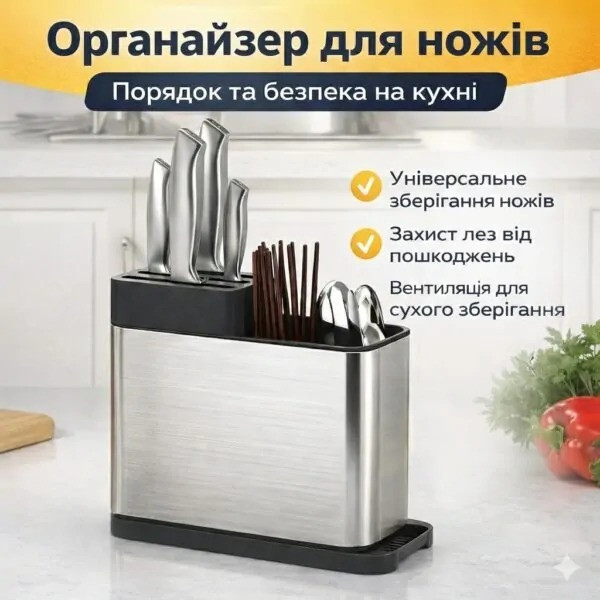 Держатель для кухни AND1588 органайзер для ложек вилок ножей настольный