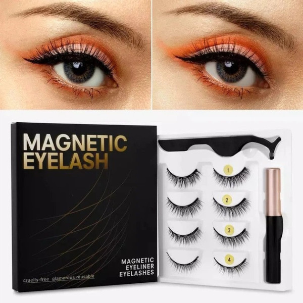 Накладные ресницы AND 5509 магнитные 3D без клея GlamLash