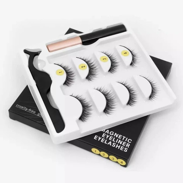 Накладные ресницы AND 5509 магнитные 3D без клея GlamLash