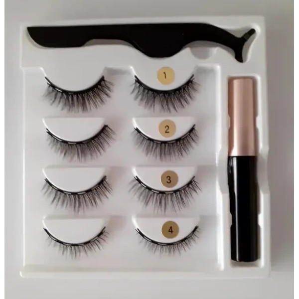 Накладные ресницы AND 5509 магнитные 3D без клея GlamLash