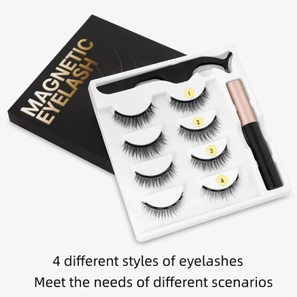 Накладные ресницы AND 5509 магнитные 3D без клея GlamLash