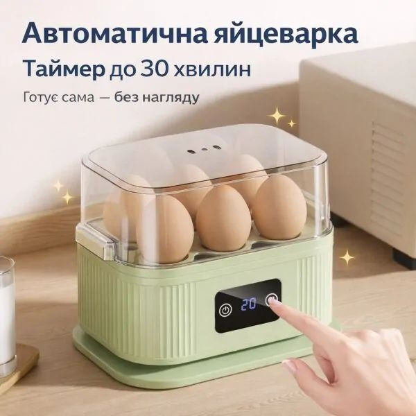 Яйцеварка 6 яиц электрическая автоматическая для кухни