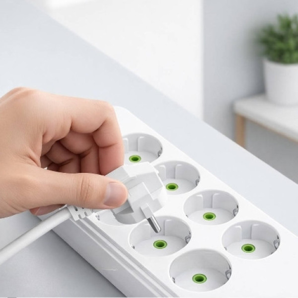 Удлинитель сетевой D10 10 розеток USB Type-C PD переноска 5 м