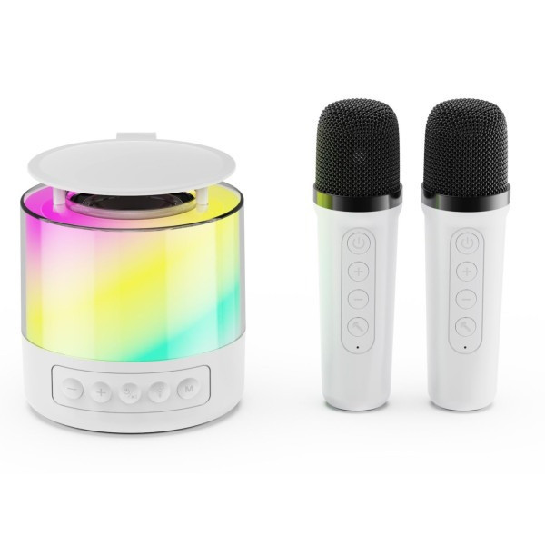 Колонка беспроводная K19 Bluetooth акустика RGB караоке микрофон