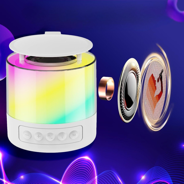 Колонка беспроводная K19 Bluetooth акустика RGB караоке микрофон
