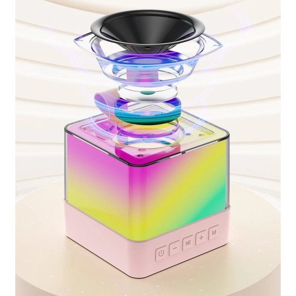 Колонка беспроводная K18 Bluetooth караоке RGB 2 микрофона