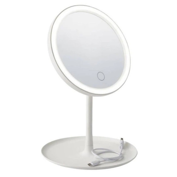 Косметическое зеркало AMIRO LED настольное портативное с подсветкой